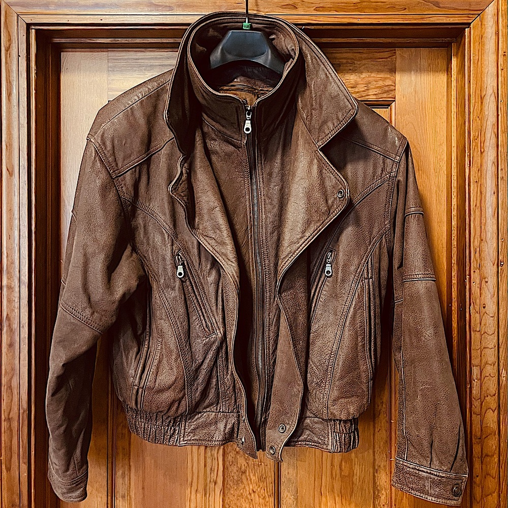 SOLD ‼️Mens WILSONS LEATHER Bomber Jacket Zip Out Thinsulate Lining Zipper Snaps - Picture 2 of 12